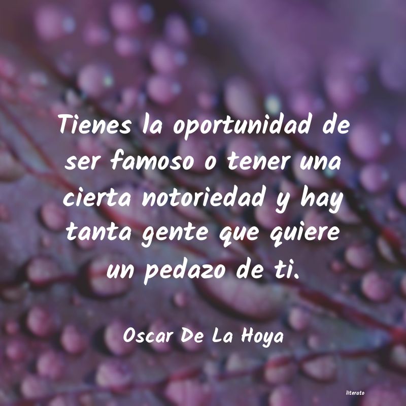 Frases de Oscar De La Hoya