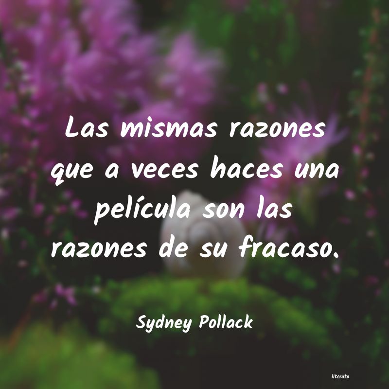 Frases de Sydney Pollack