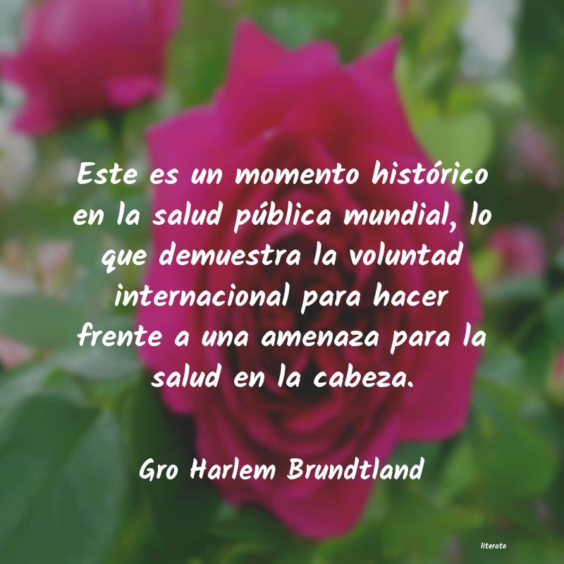 frases de Gro Harlem Brundtland