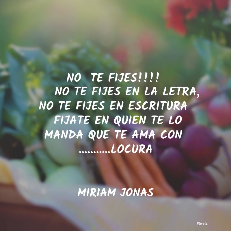 Frases de MIRIAM JONAS