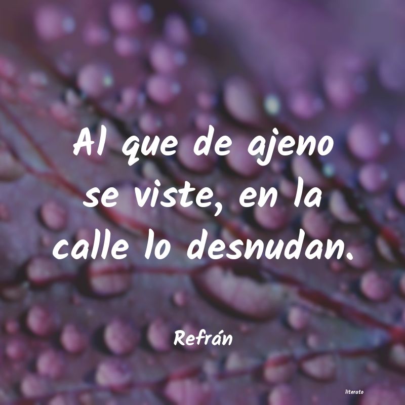 Frases de Refrán