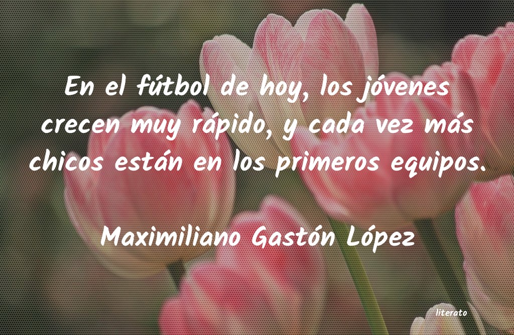frases de Maximiliano Gastón López