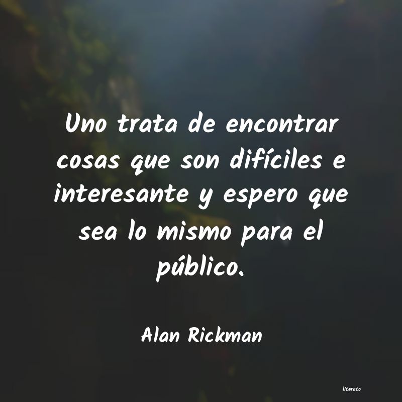 frases de Alan Rickman