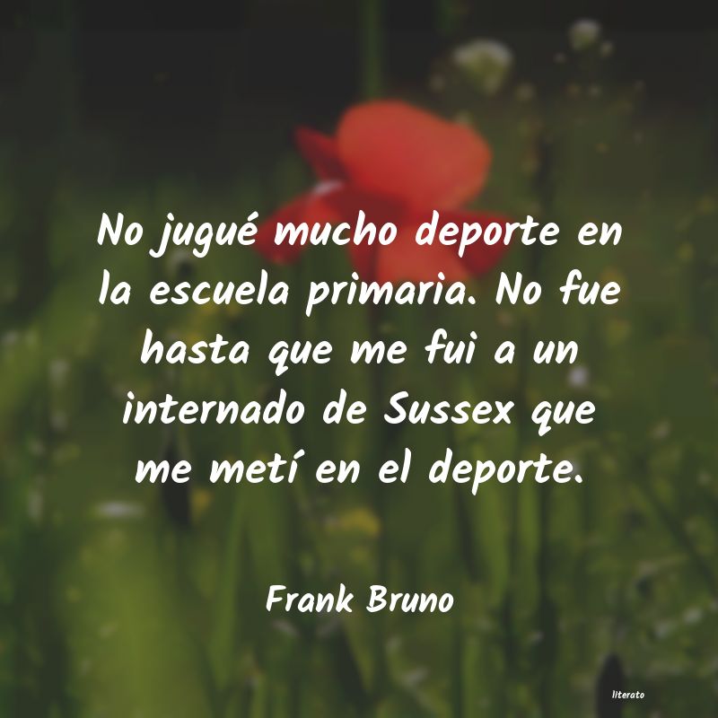 Frases de Frank Bruno