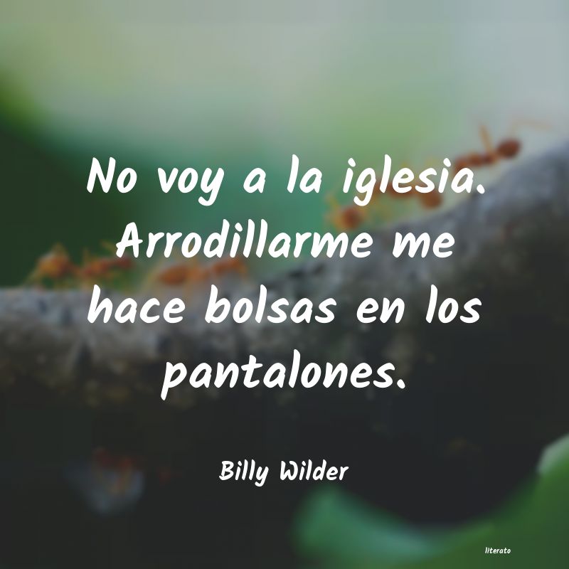 frases de Billy Wilder