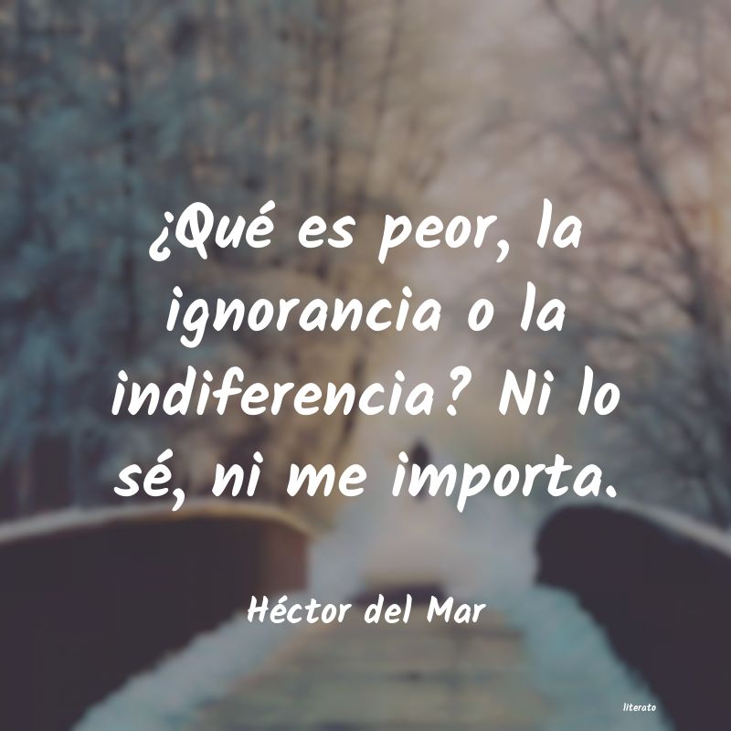 Frases de Héctor del Mar