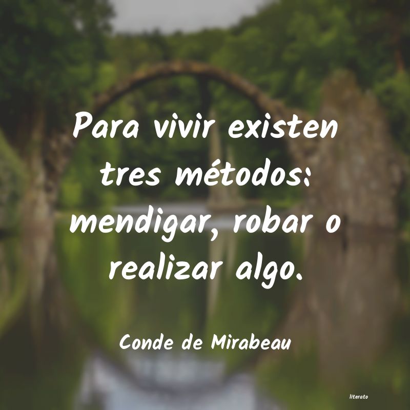 Frases de Conde de Mirabeau