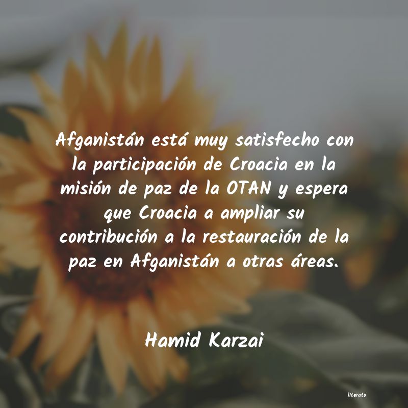 frases de Hamid Karzai
