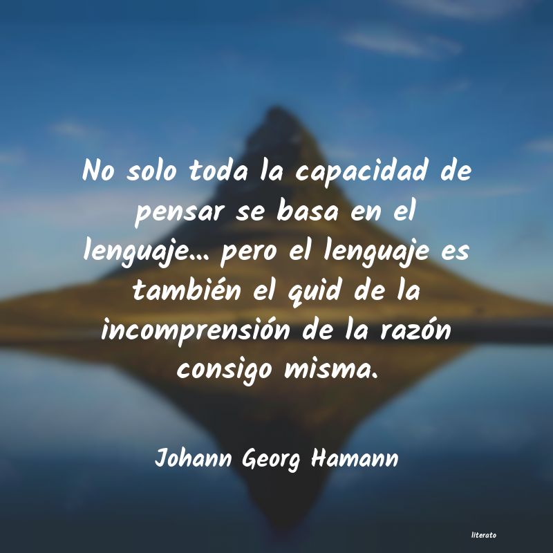 Frases de Johann Georg Hamann