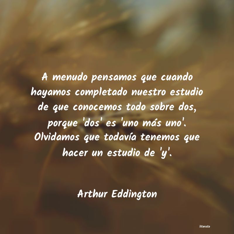 frases de Arthur Eddington