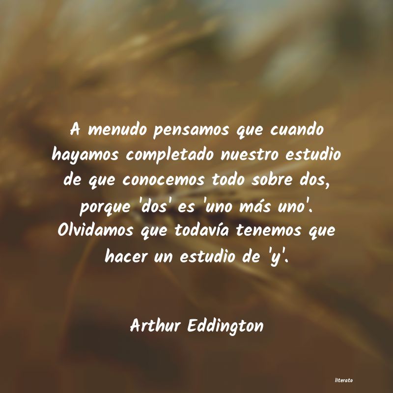 Frases de Arthur Eddington