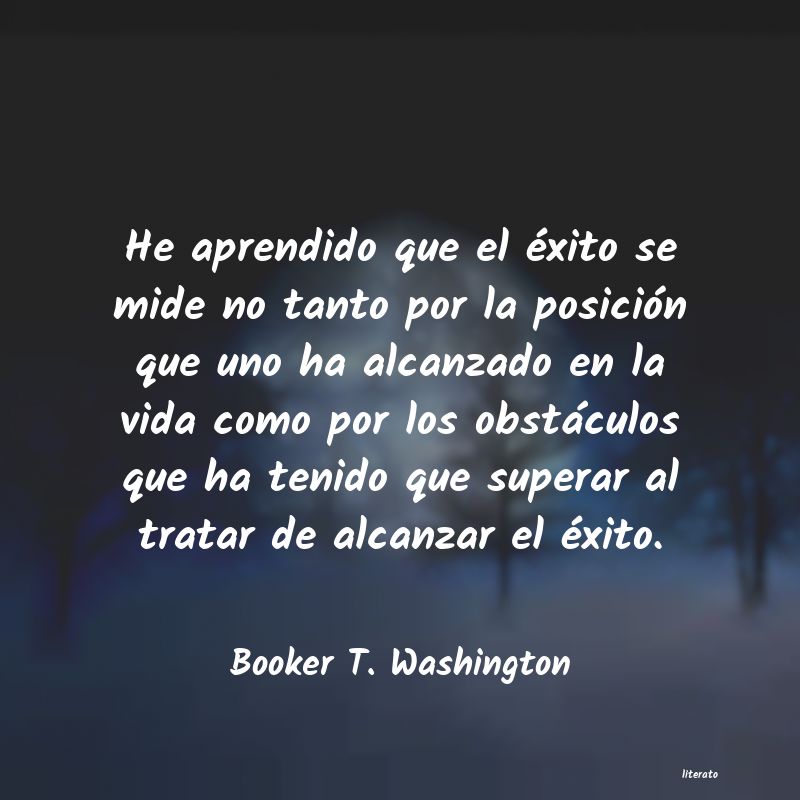 Frases de Booker T. Washington