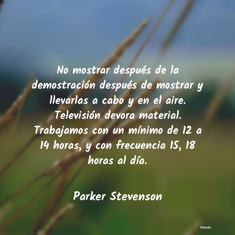 frases de Parker Stevenson