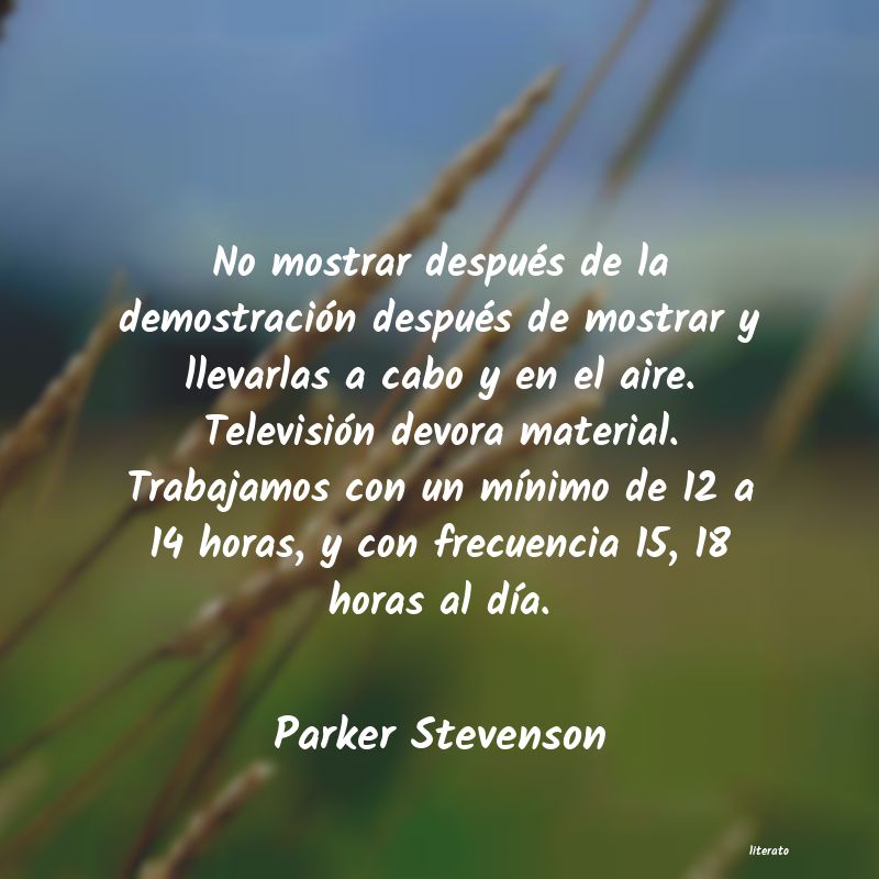 Frases de Parker Stevenson