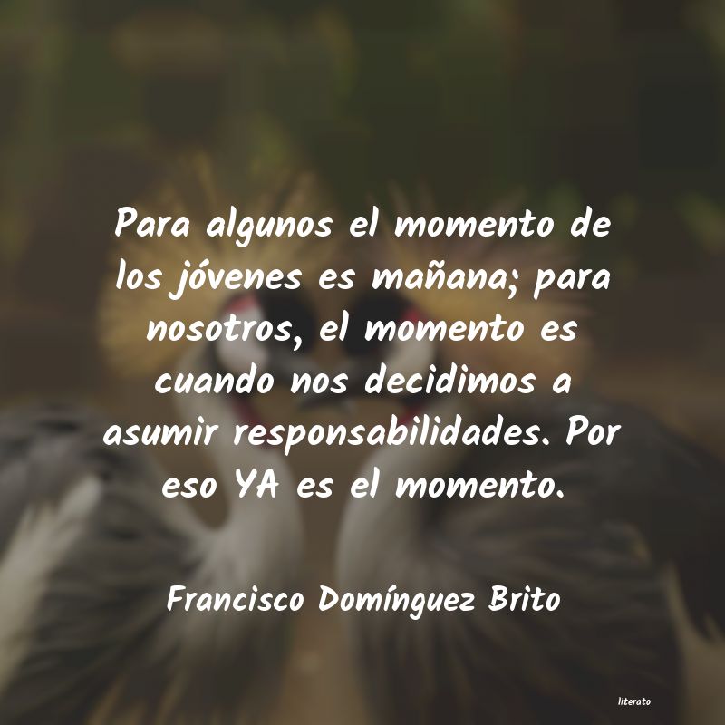 frases de Francisco DomÃnguez Brito