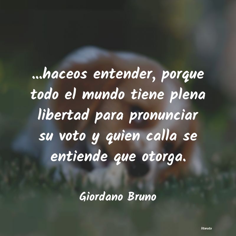 Frases de Giordano Bruno