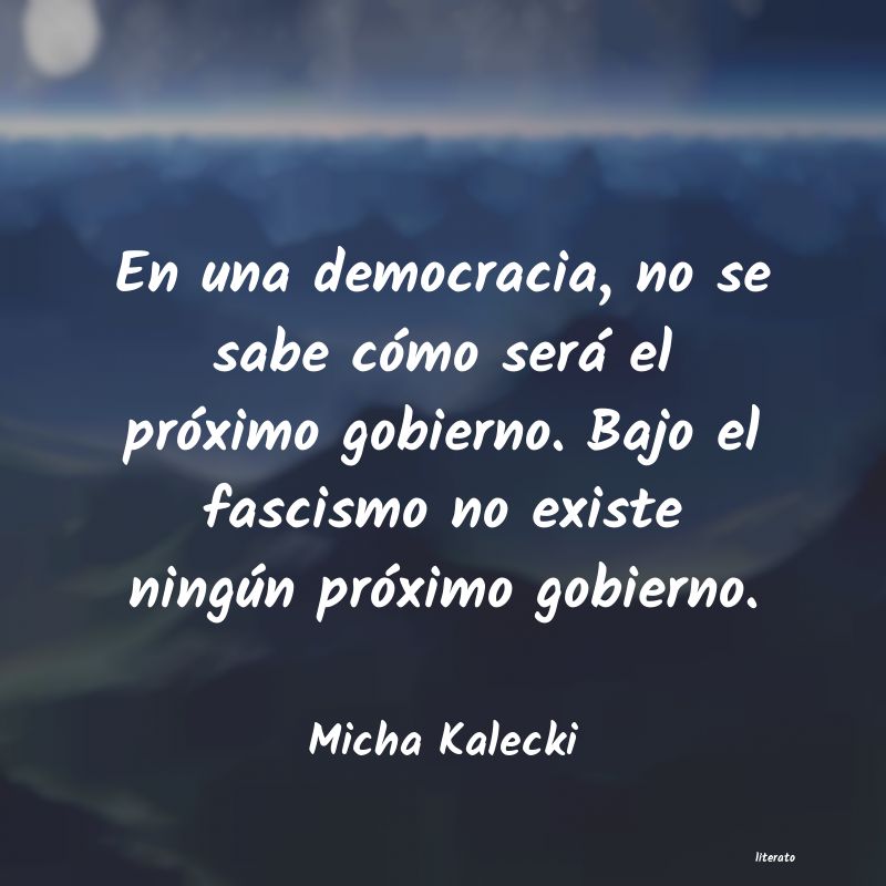 frases de Micha Kalecki