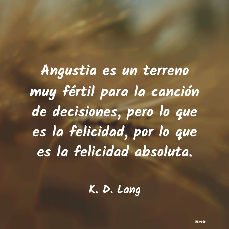frases de K. D. Lang