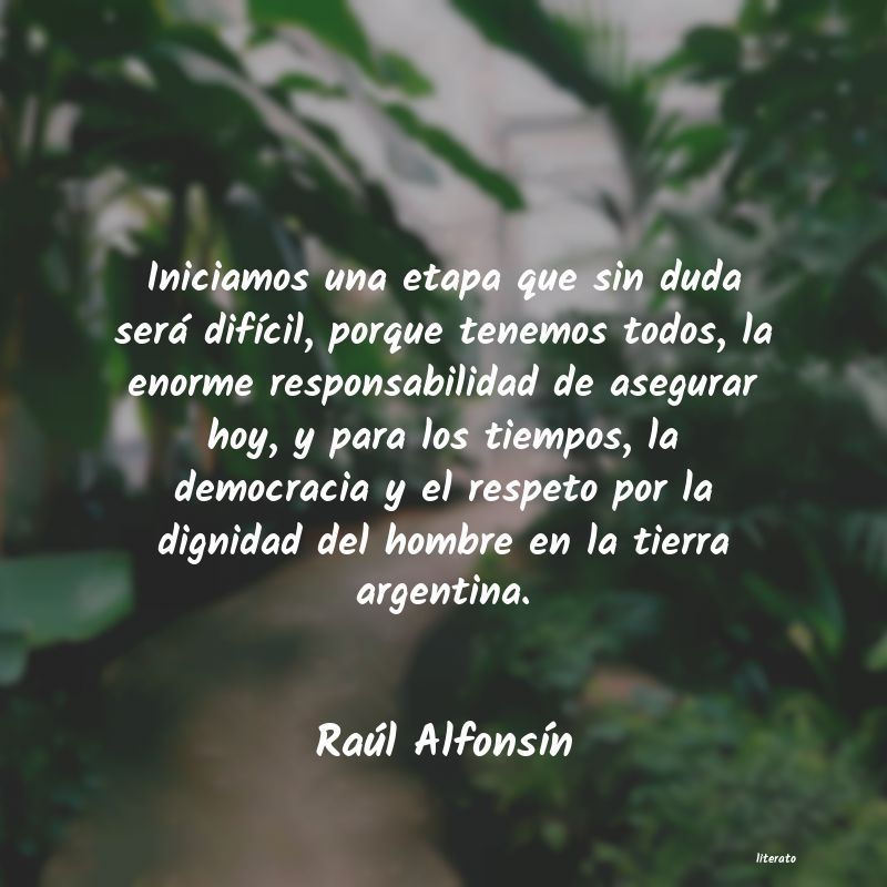 frases de RaÃºl AlfonsÃ­n