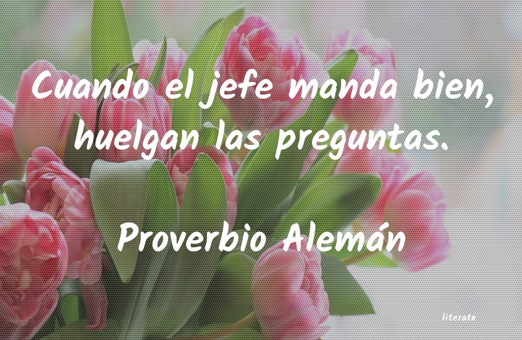 Frases de Proverbio Alemán