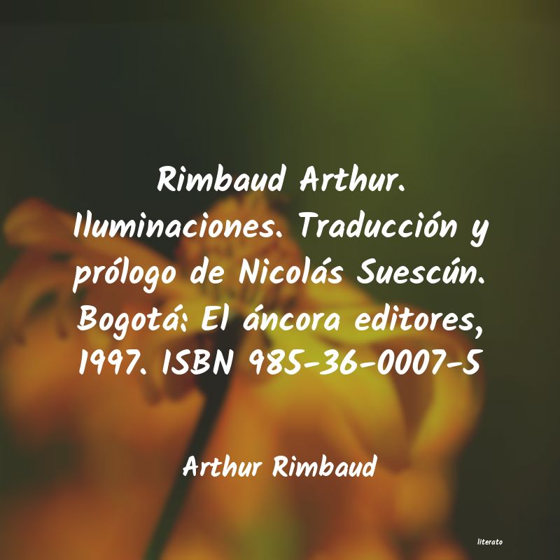 frases de Arthur Rimbaud
