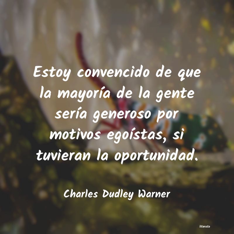 frases de Charles Dudley Warner