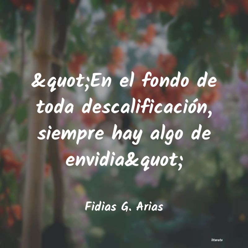 Frases de Fidias G. Arias