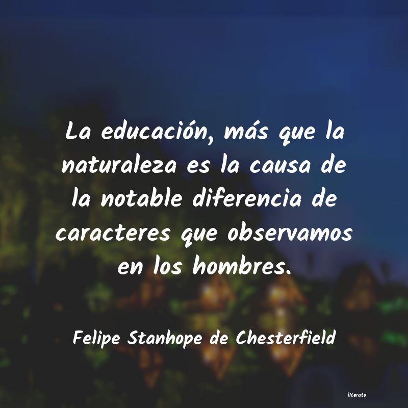 Frases de Felipe Stanhope de Chesterfield