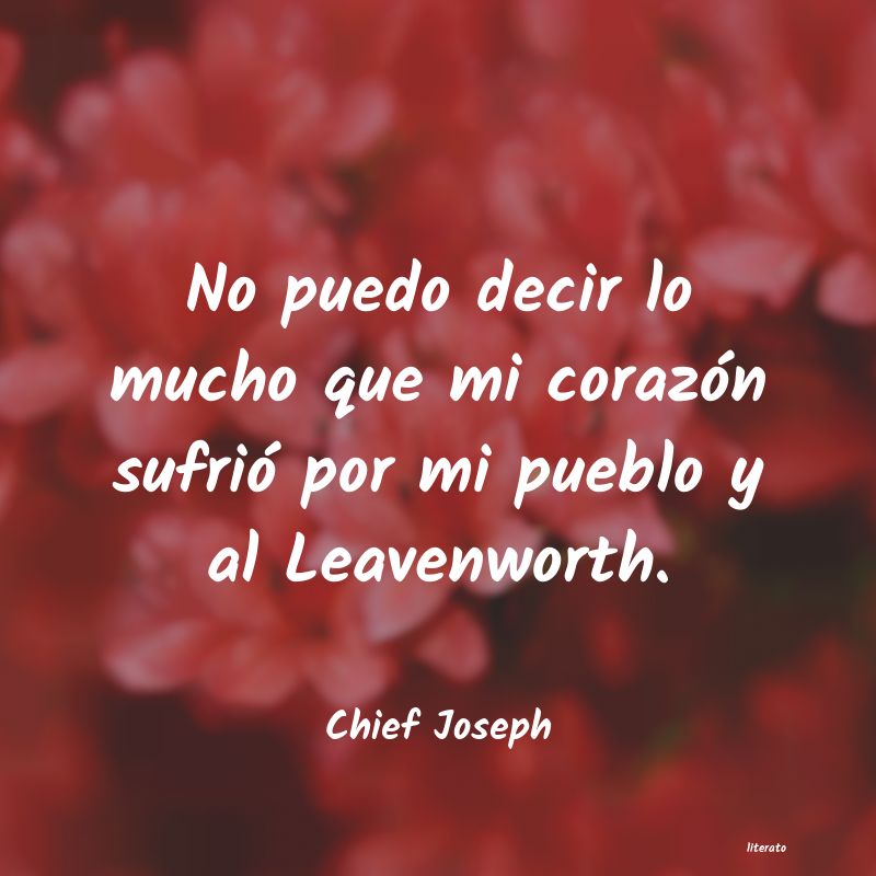frases de Chief Joseph