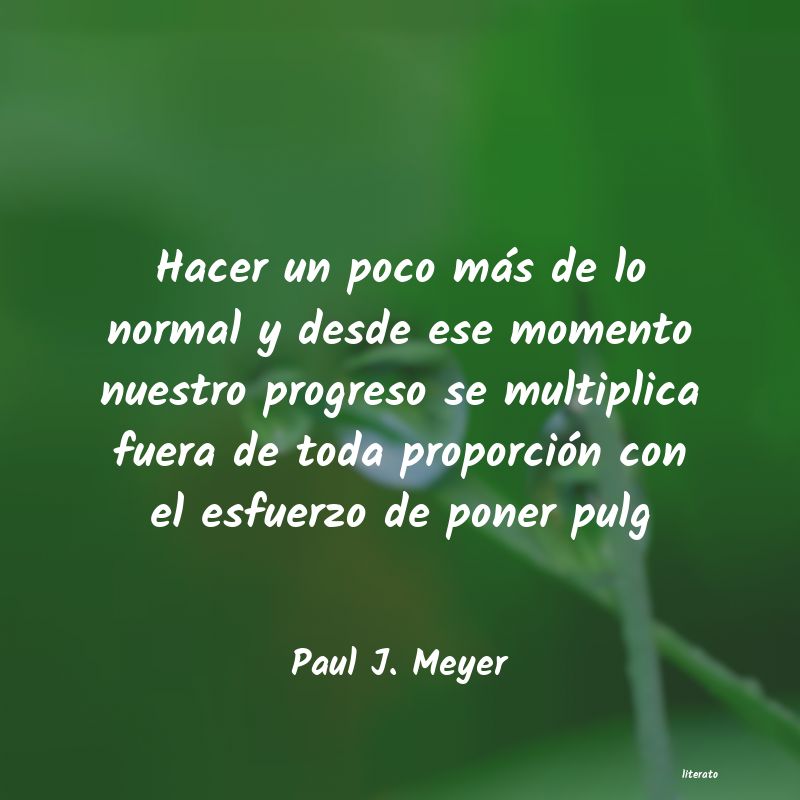 frases de Paul J. Meyer