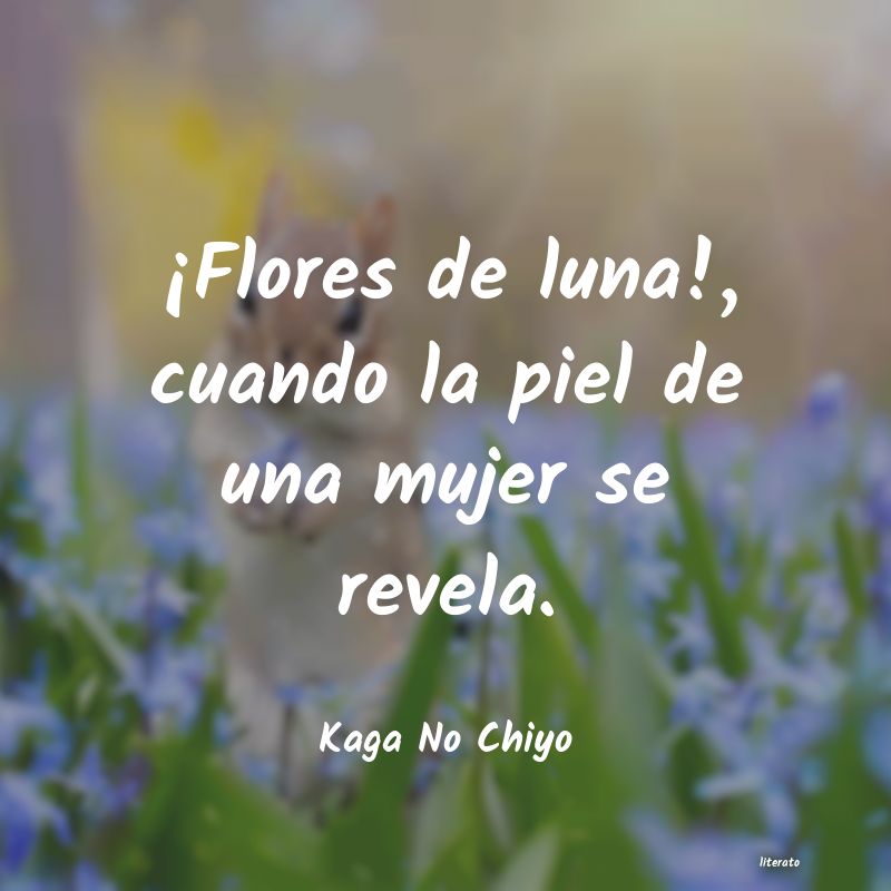 frases de Kaga No Chiyo