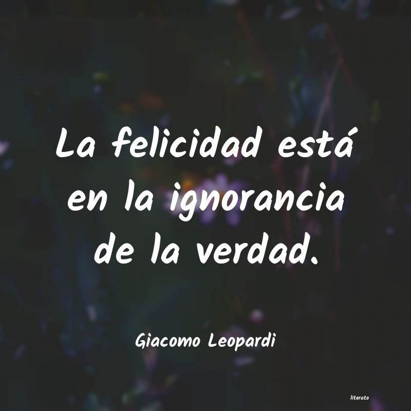 Frases de Giacomo Leopardi