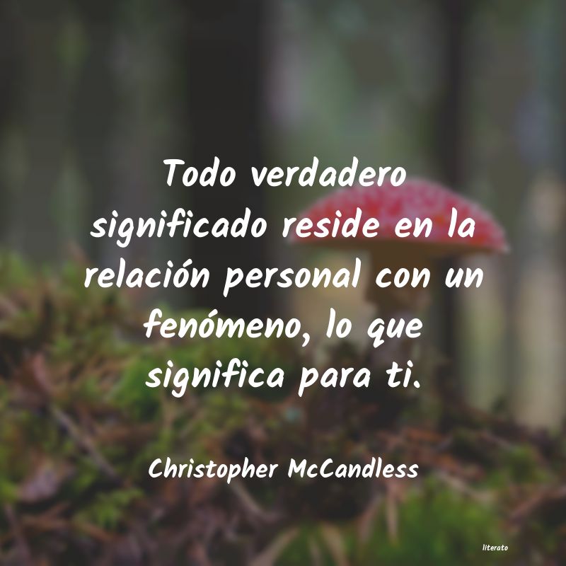 Frases de Christopher McCandless - literato