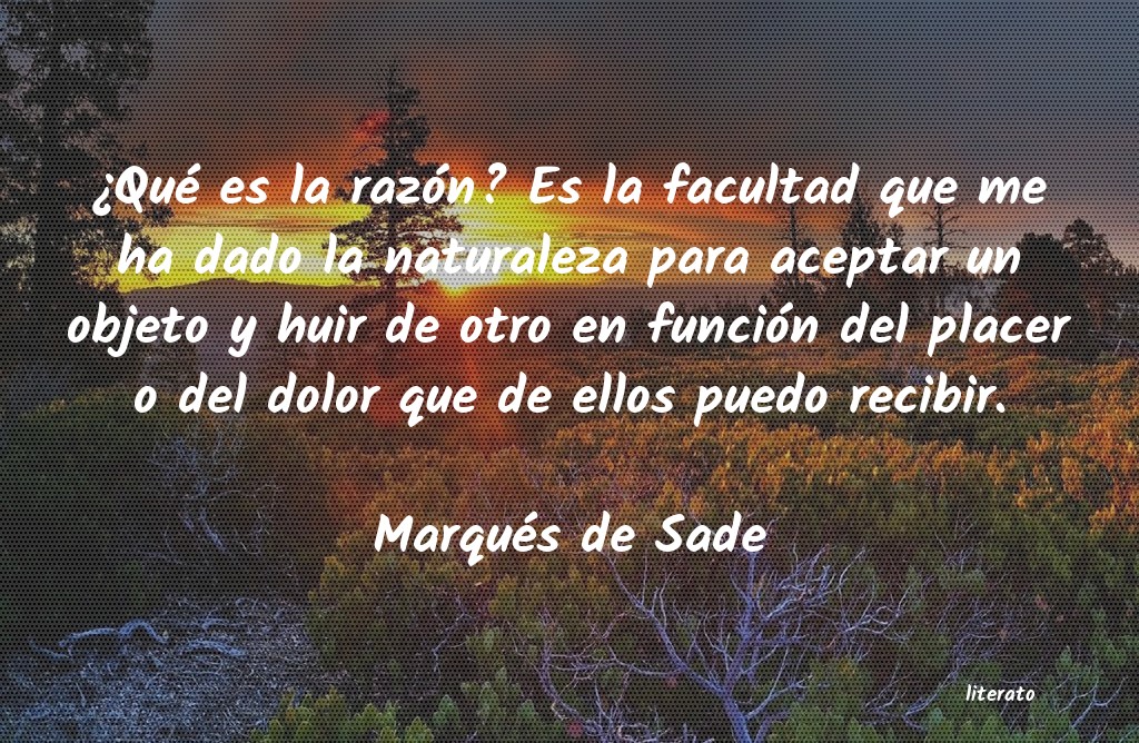 Frases de Marqués de Sade