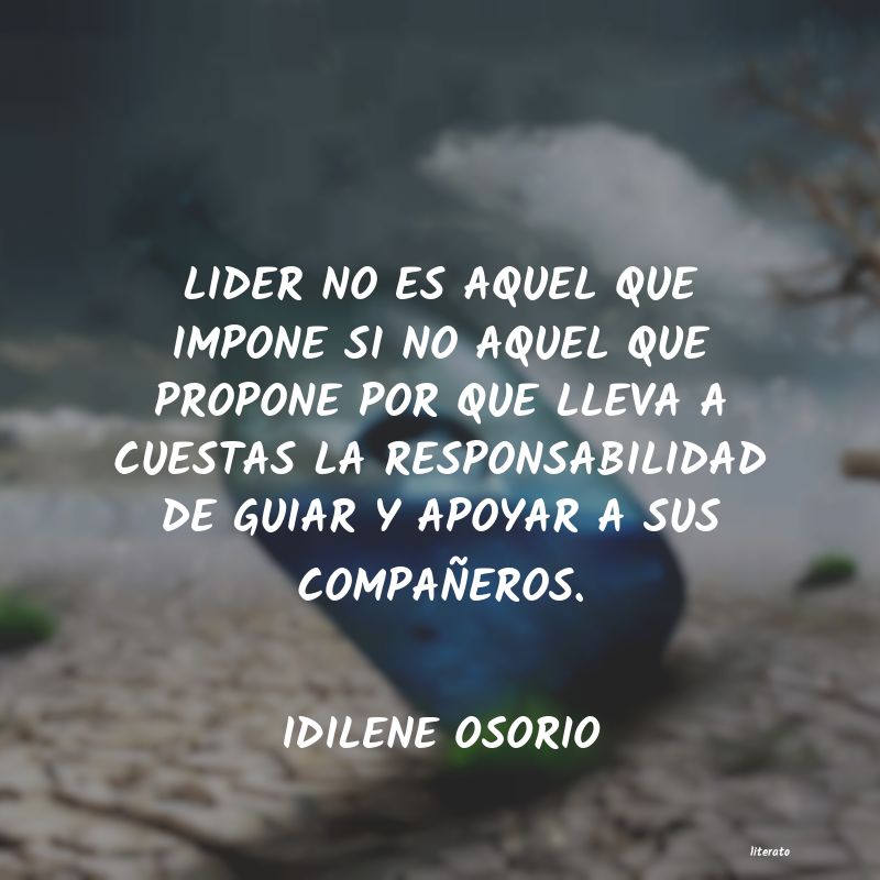 Frases de IDILENE OSORIO