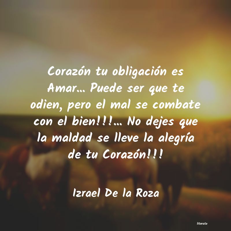 frases de Izrael De la Roza