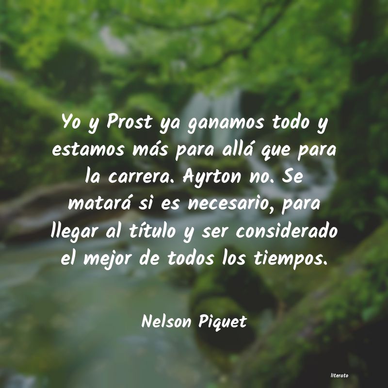 Frases de Nelson Piquet