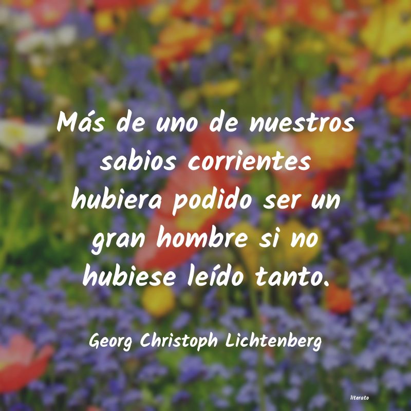 frases de Georg Christoph Lichtenberg