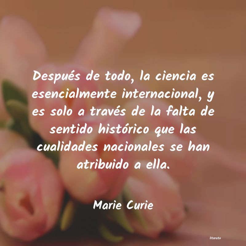 frases de Marie Curie