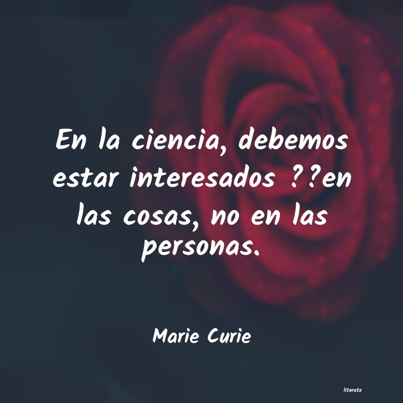 Frases de Marie Curie