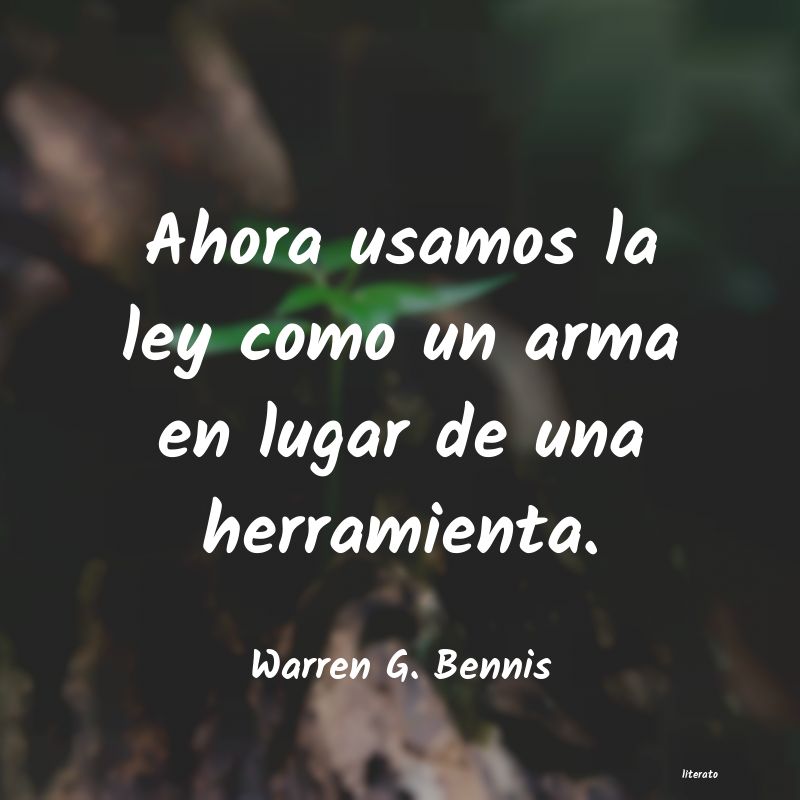 Frases de Warren G. Bennis