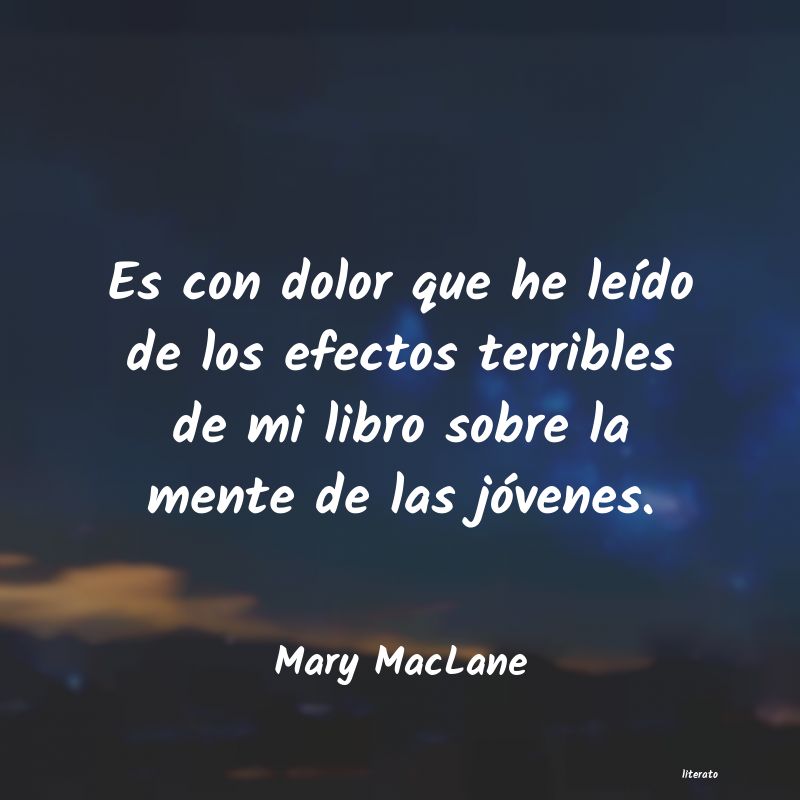 frases de Mary MacLane