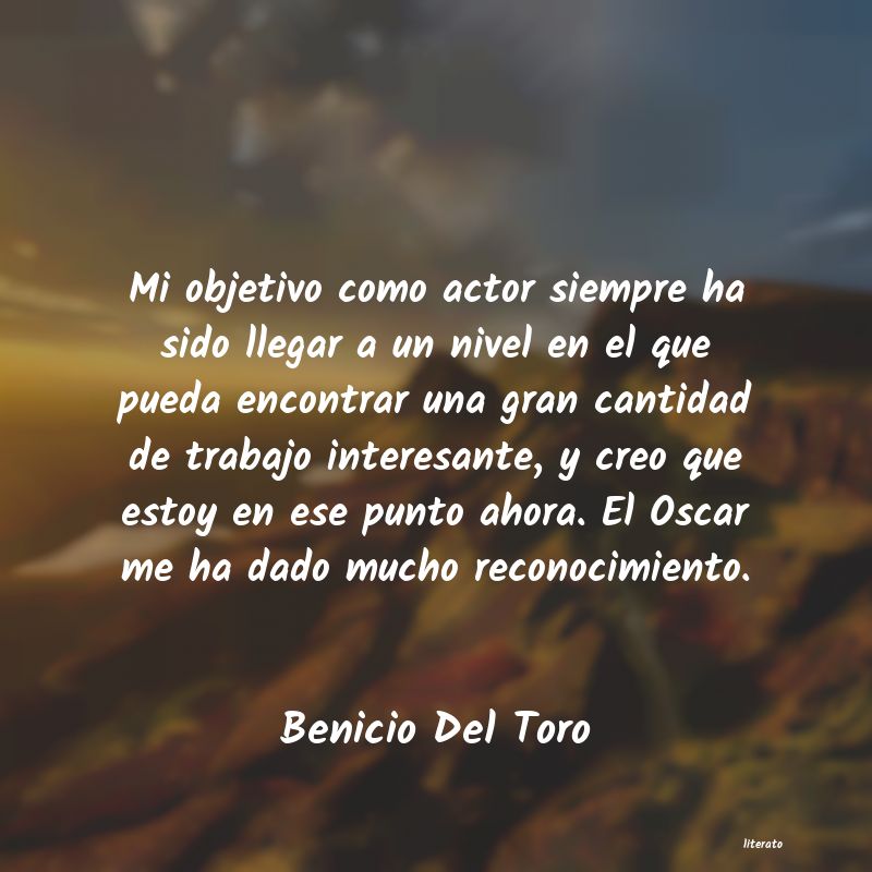 frases de Benicio Del Toro