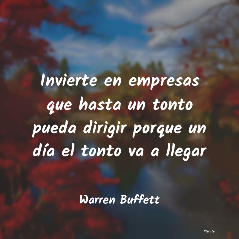 frases de Warren Buffett