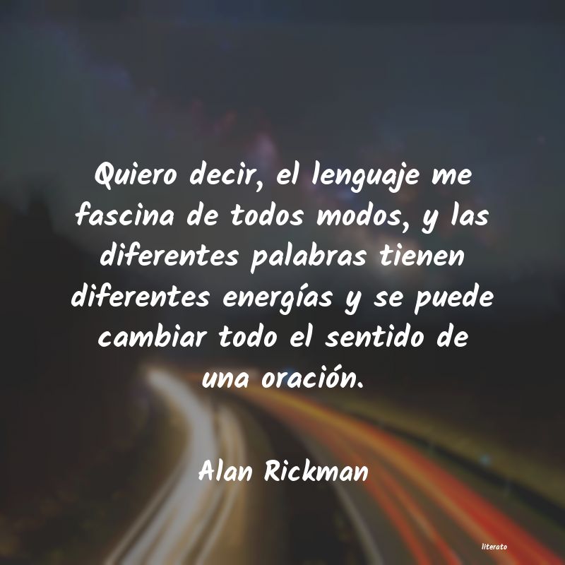 frases de Alan Rickman