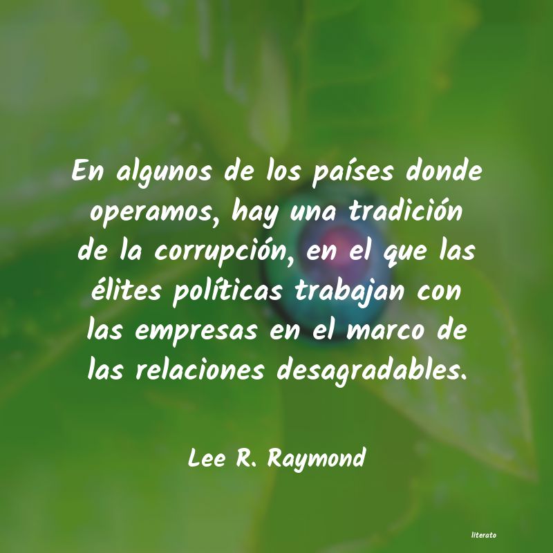 Frases de Lee R. Raymond