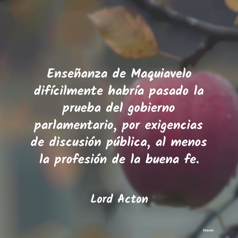 Frases de Lord Acton