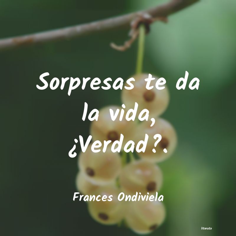 Frases de Frances Ondiviela