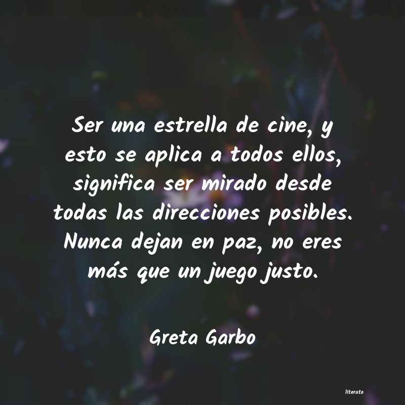 frases de Greta Garbo