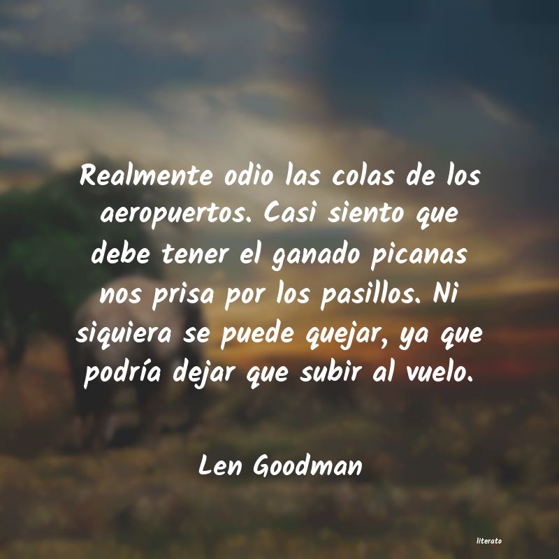 frases de Len Goodman